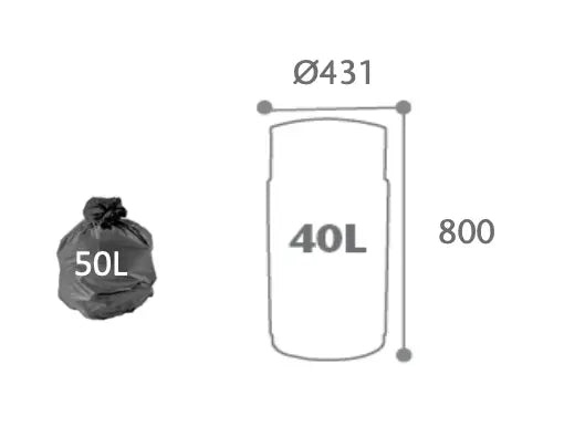 Corbeille zéno etik 40 ou 60 litres Rossignol
