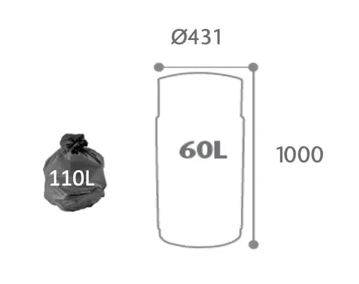 Corbeille zéno etik 40 ou 60 litres Rossignol