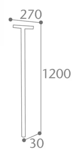 Poteau de support double pour corbeilles ARKEA 20 et 40 L à installer dos à dos