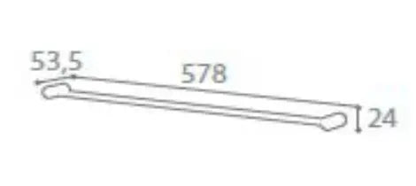 Porte-serviette 1 barre chromé 57,8 cm Sanea Rossignol