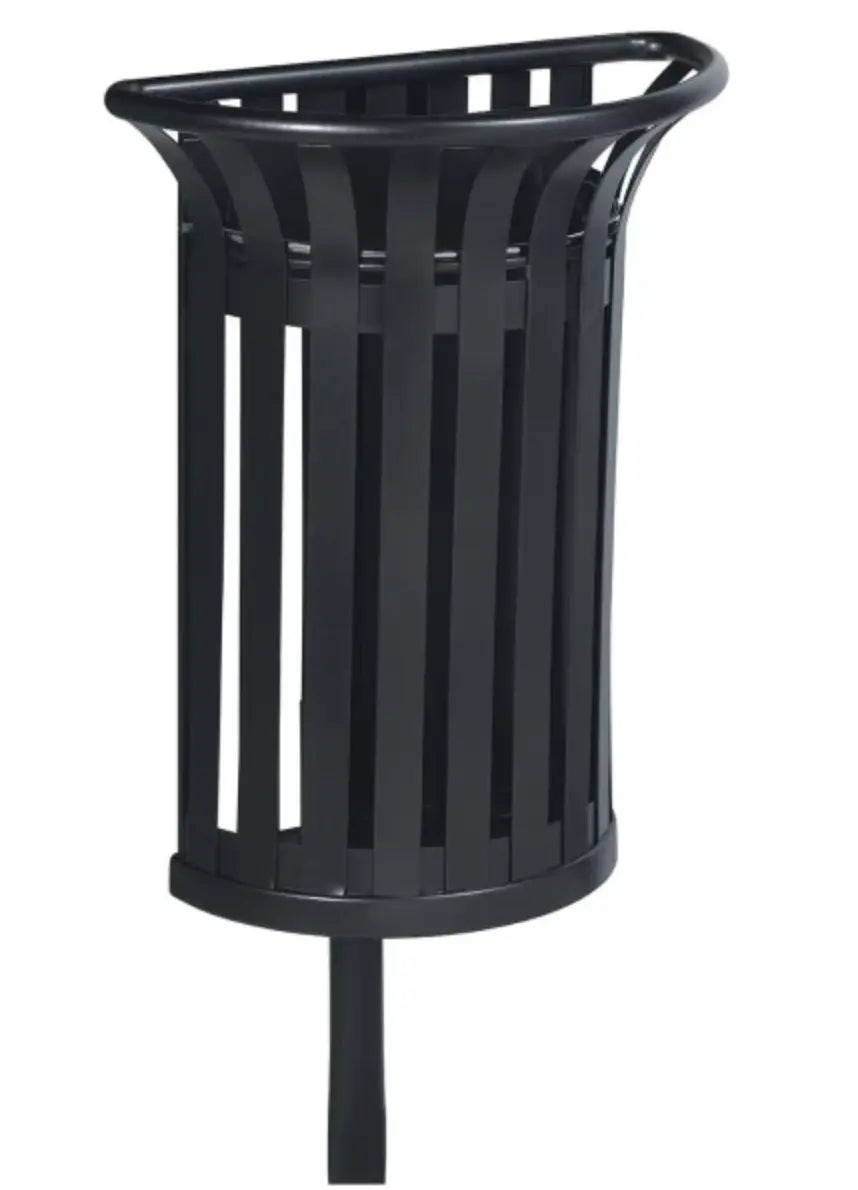 Corbeille tulipe demi ronde acier 35 litres