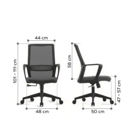 Fauteuil de bureau basculant et accoudoirs fixes Zigy france collectivités