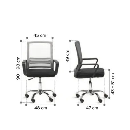 Fauteuil de bureau Junior en maille et tissu Sqeezy france collectivités