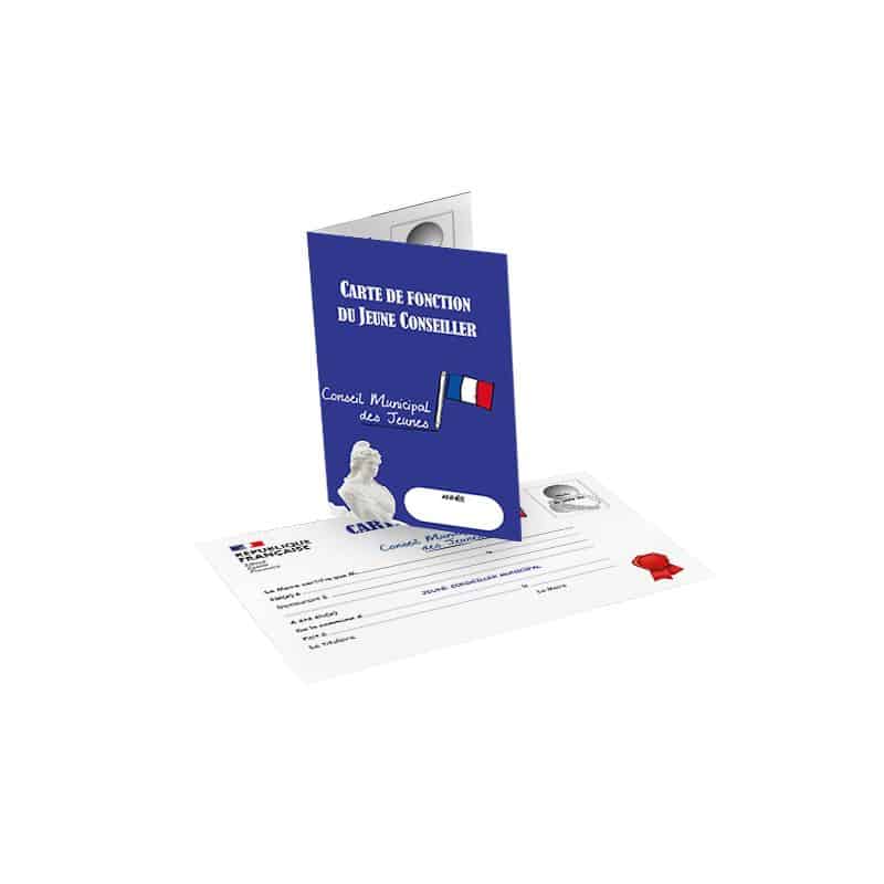 Carte de fonction du jeune élu - conseil municipal jeune ou enfant france collectivités