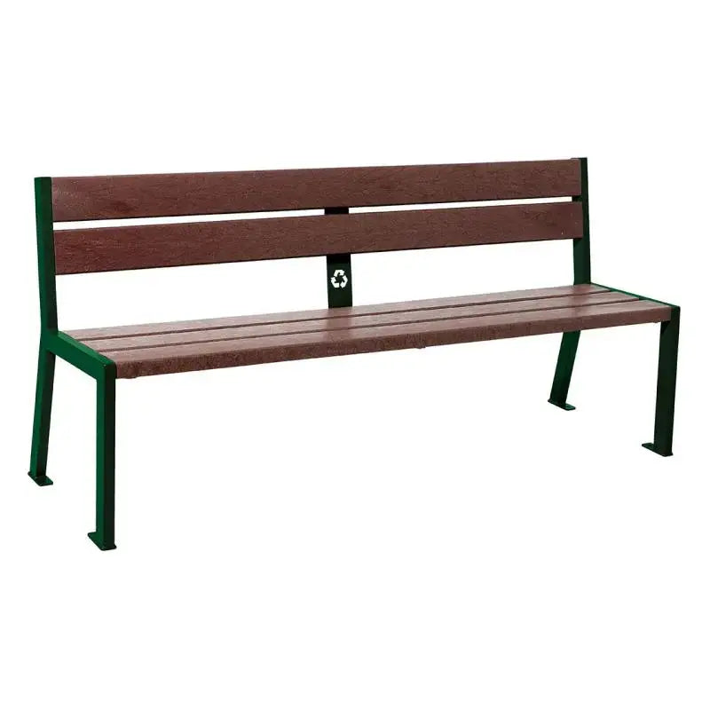 Banc plastique recyclé et acier Silaos