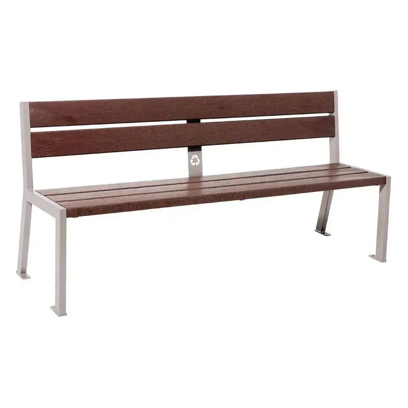 Banc plastique recyclé et acier Silaos