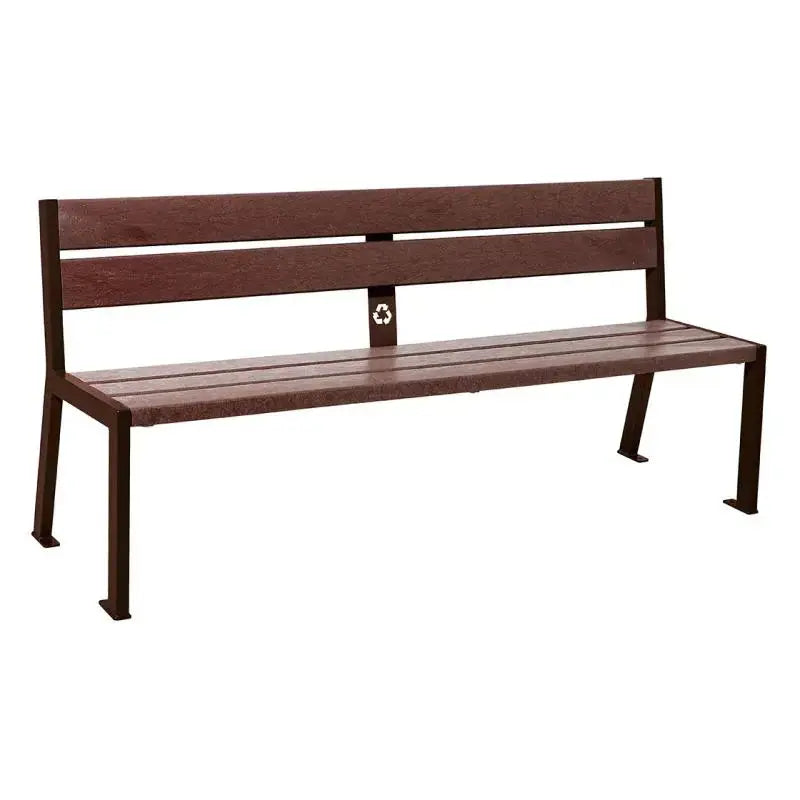 Banc plastique recyclé et acier Silaos
