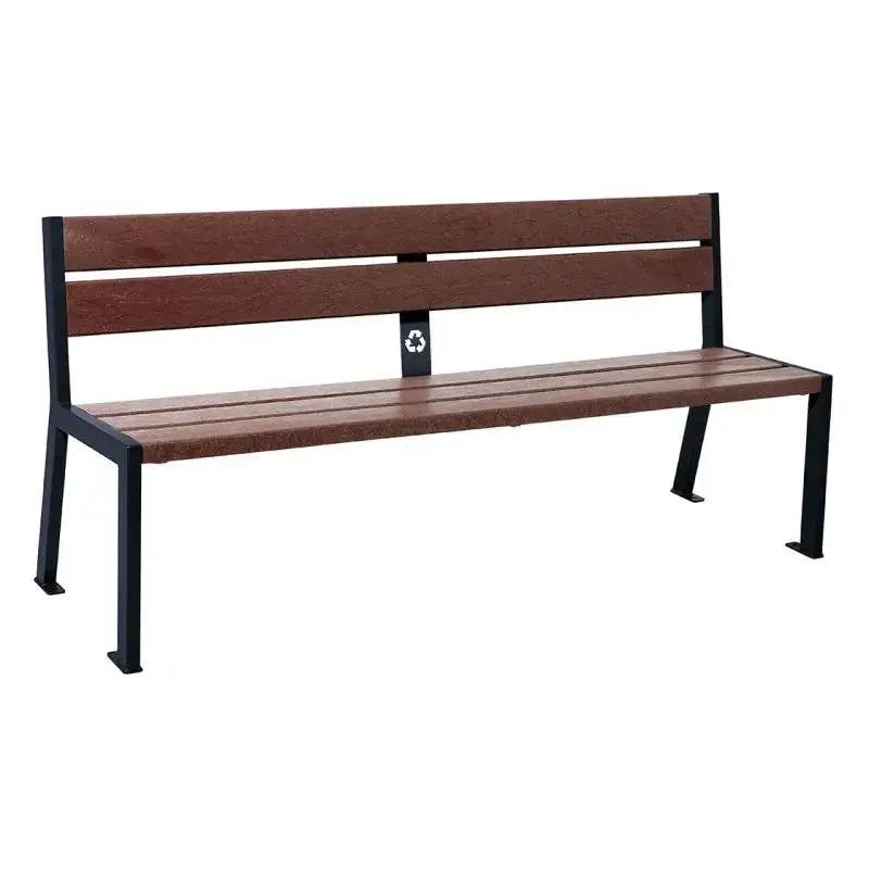 Banc plastique recyclé et acier Silaos