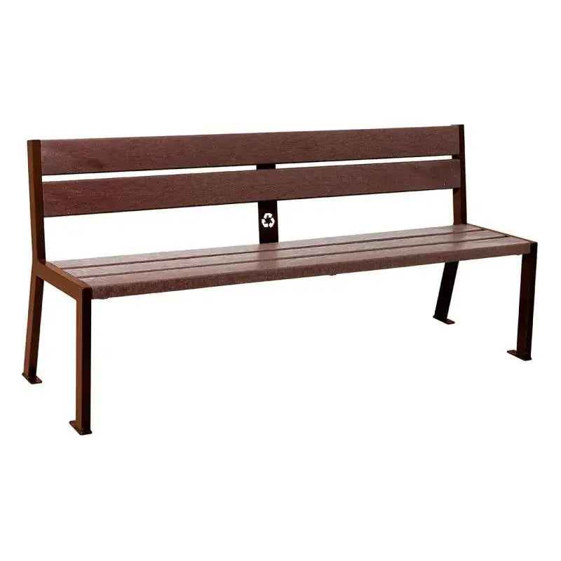 Banc plastique recyclé et acier Silaos
