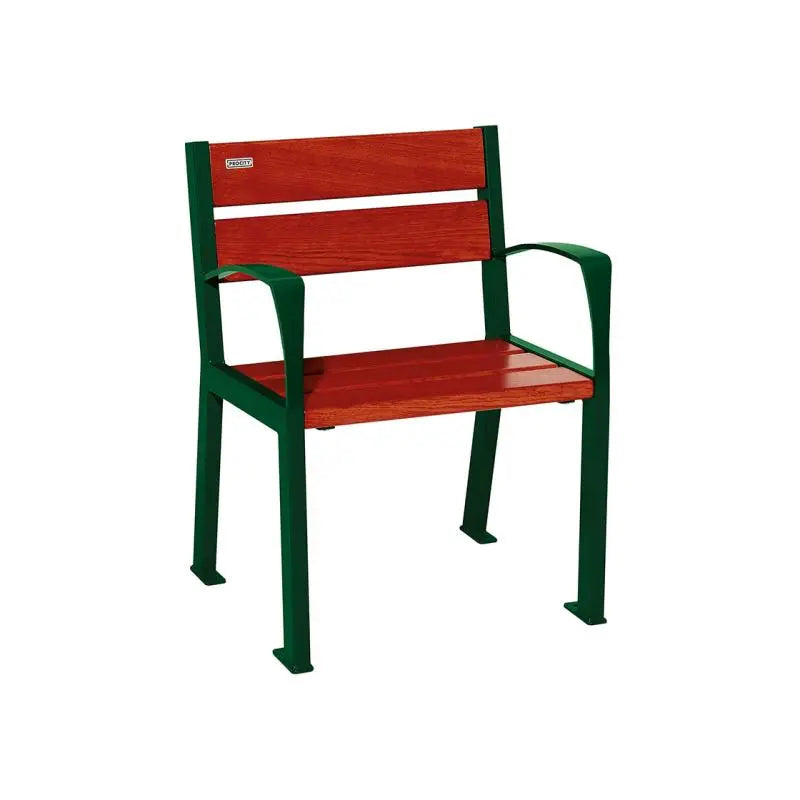 Fauteuil bois et acier Silaos