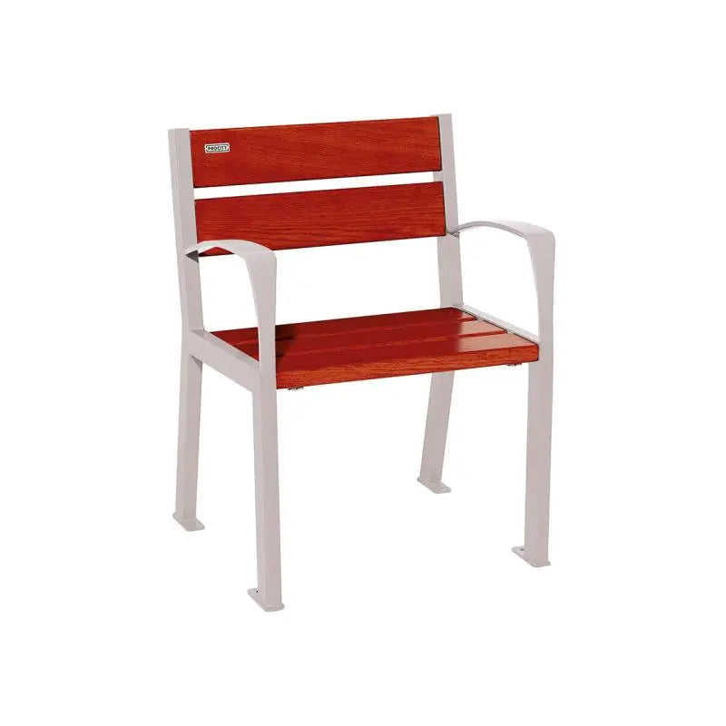 Fauteuil bois et acier Silaos