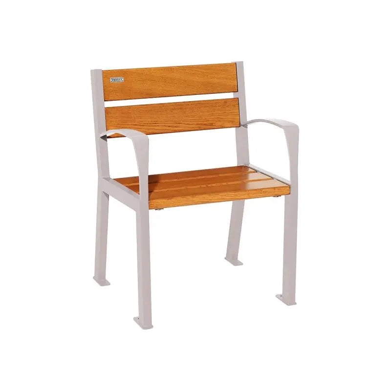 Fauteuil bois et acier Silaos