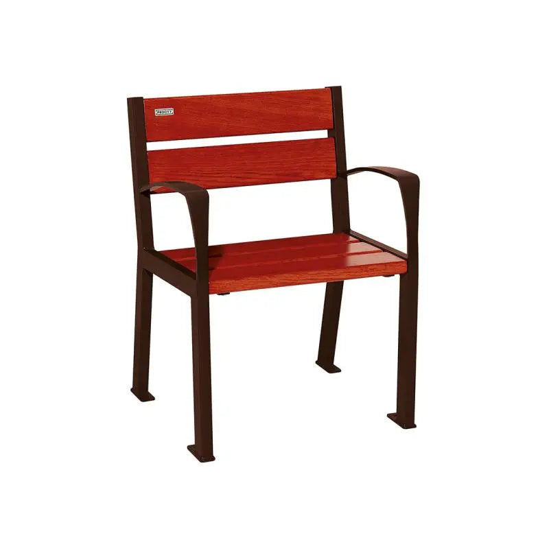 Fauteuil bois et acier Silaos