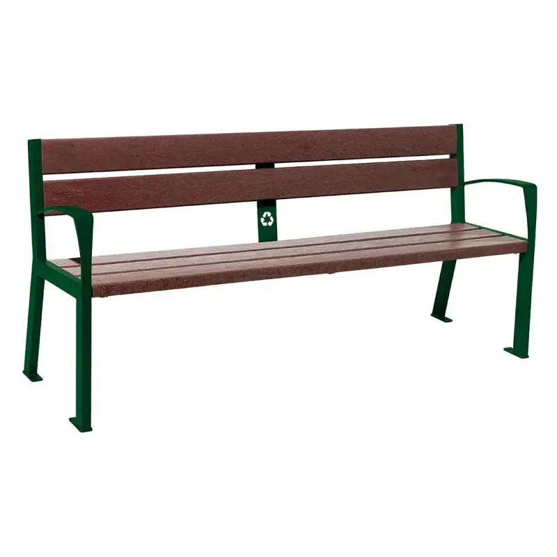 Banc plastique recyclé et acier Silaos