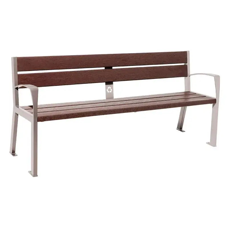Banc plastique recyclé et acier Silaos