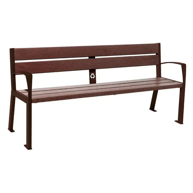 Banc plastique recyclé et acier Silaos