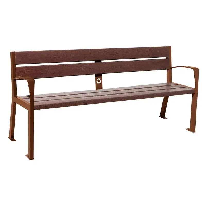 Banc plastique recyclé et acier Silaos