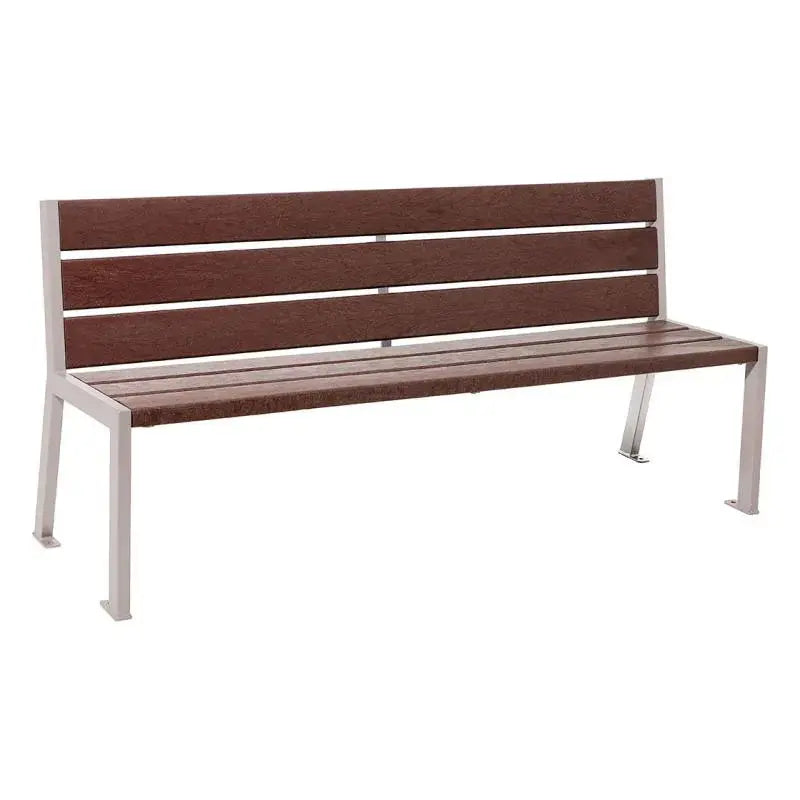 Banc plastique recyclé et acier Silaos