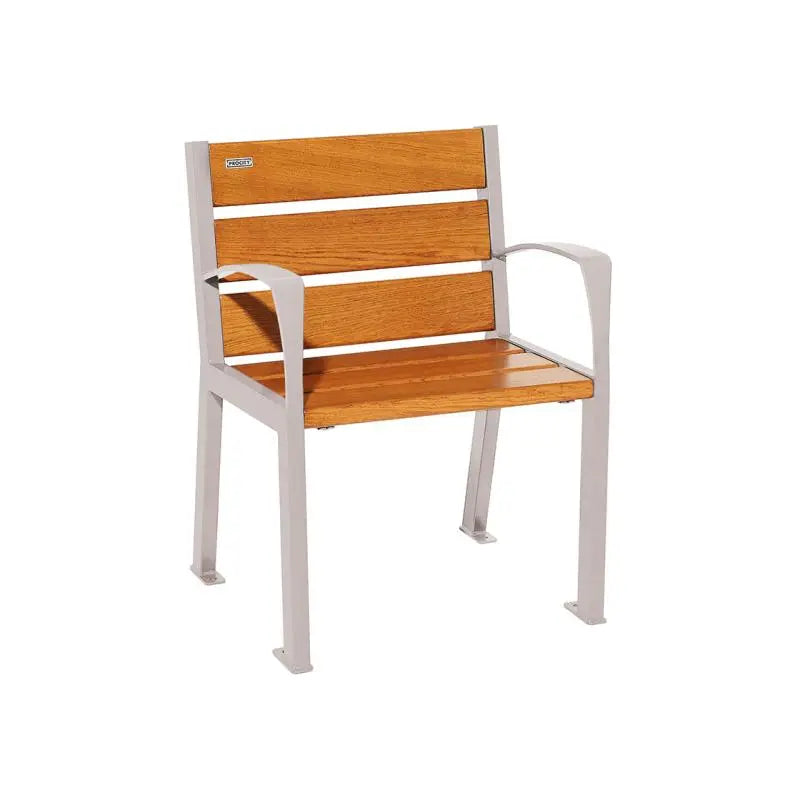 Fauteuil bois et acier Silaos