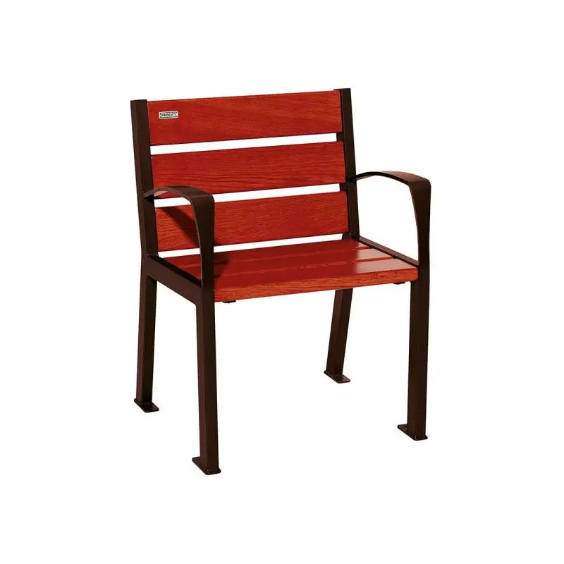 Fauteuil bois et acier Silaos