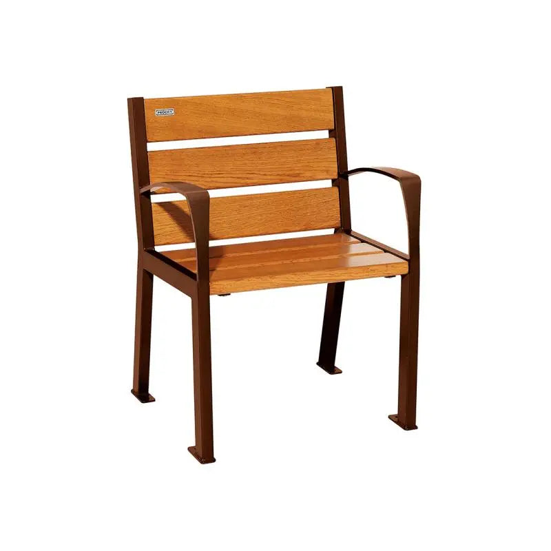 Fauteuil bois et acier Silaos