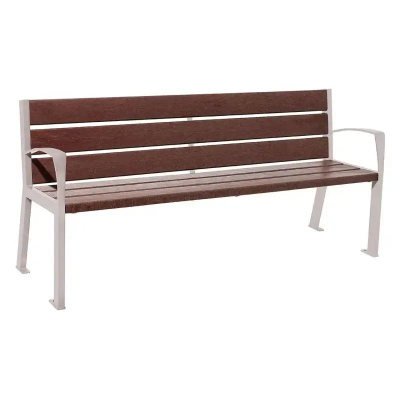 Banc plastique recyclé et acier Silaos