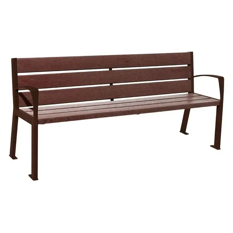 Banc plastique recyclé et acier Silaos