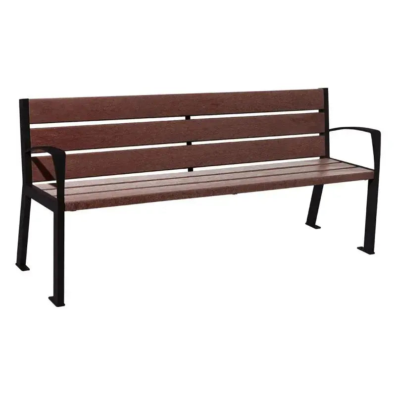 Banc plastique recyclé et acier Silaos