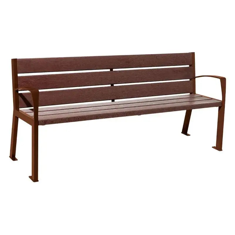 Banc plastique recyclé et acier Silaos