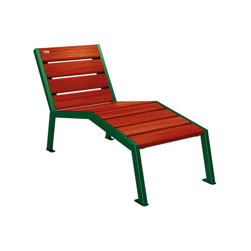 Chaise longue bois et acier Silaos