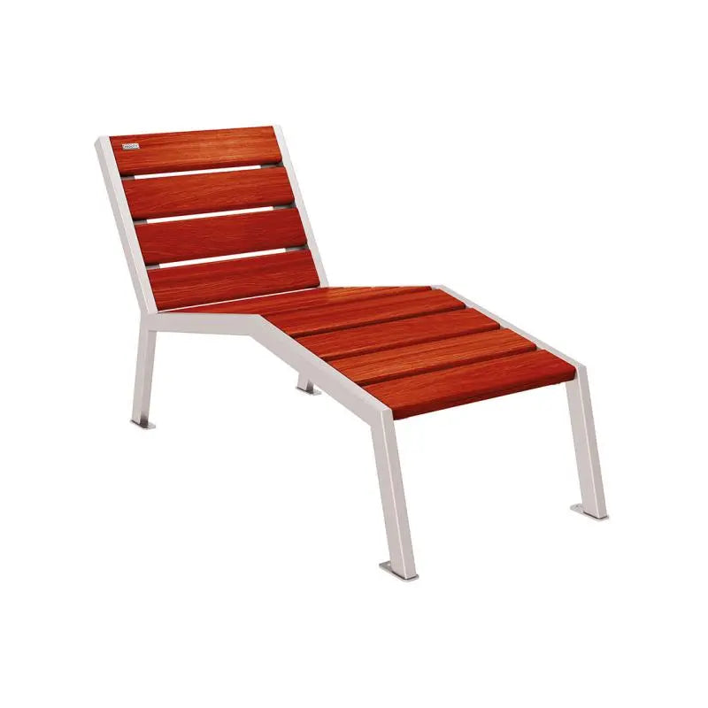 Chaise longue bois et acier Silaos