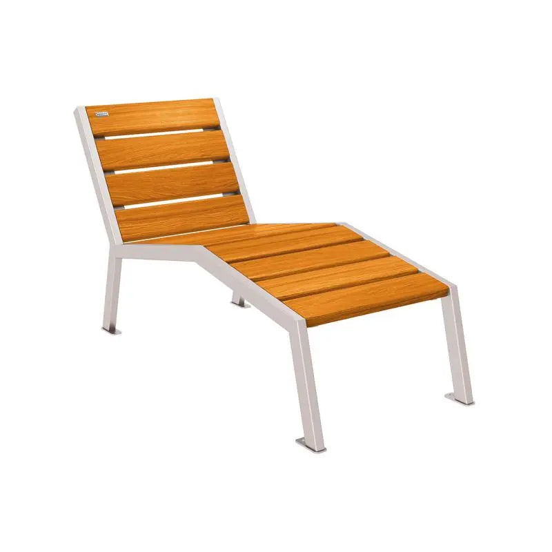 Chaise longue bois et acier Silaos