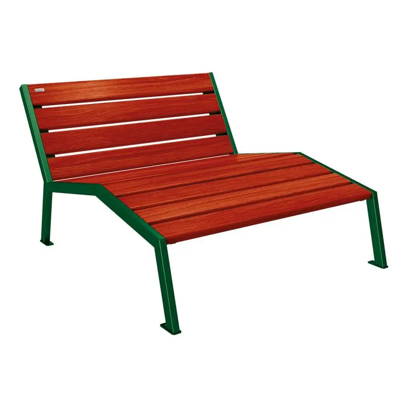 Chaise longue bois et acier Silaos