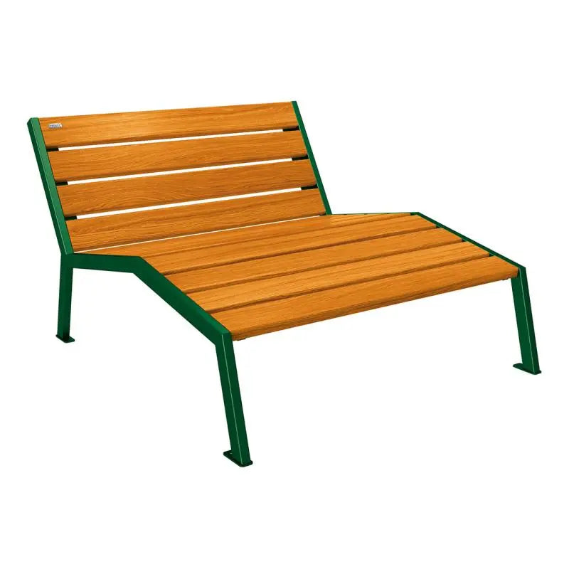 Chaise longue bois et acier Silaos