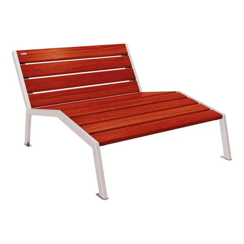 Chaise longue bois et acier Silaos