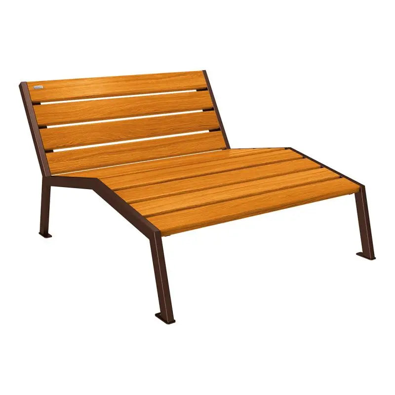 Chaise longue bois et acier Silaos