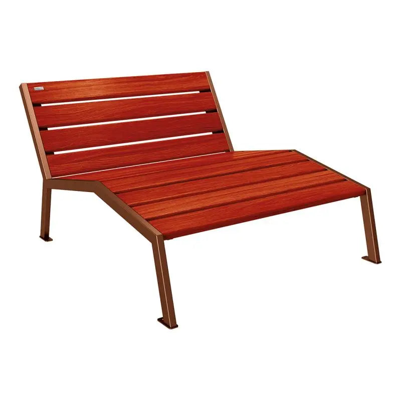 Chaise longue bois et acier Silaos