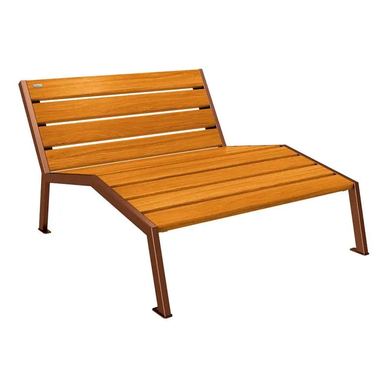 Chaise longue bois et acier Silaos