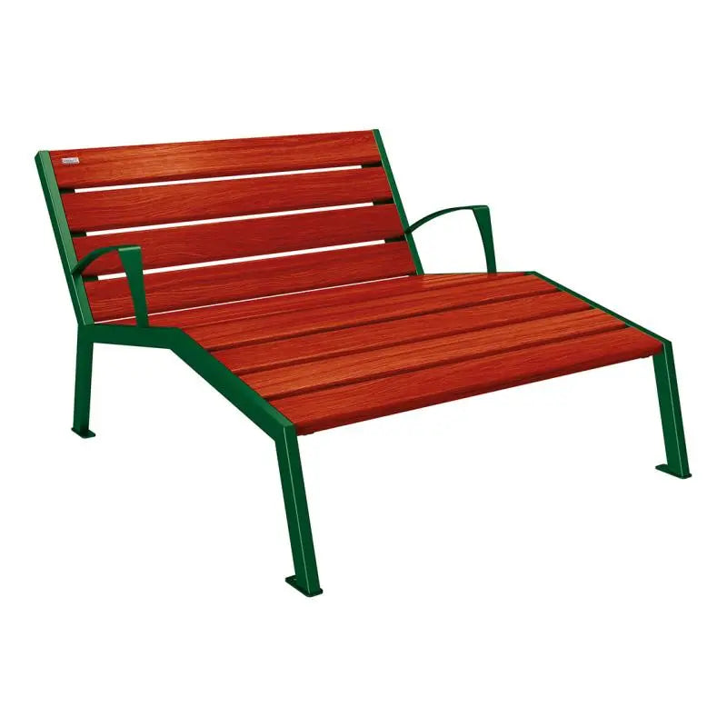 Chaise longue bois et acier Silaos