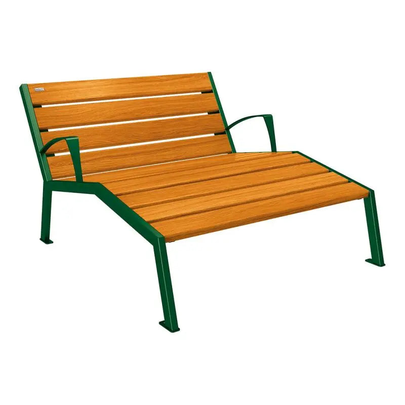 Chaise longue bois et acier Silaos