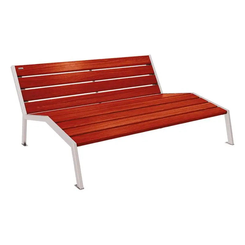 Chaise longue bois et acier Silaos