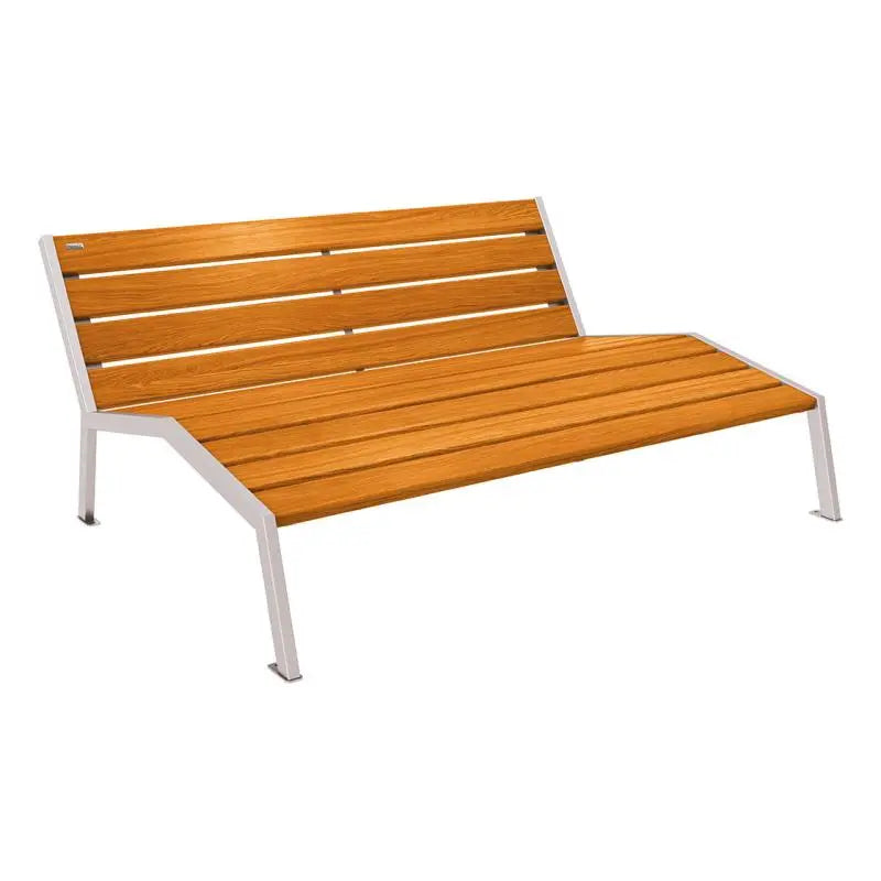 Chaise longue bois et acier Silaos