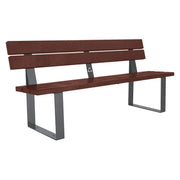 Banc plastique recyclé et acier Riga
