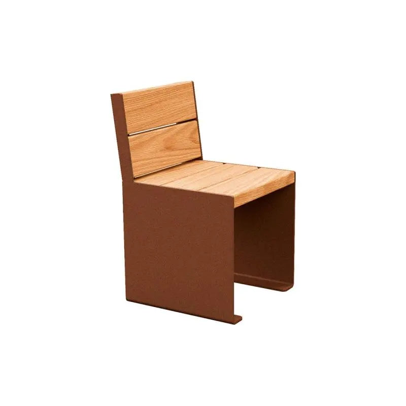 Fauteuil bois et acier KUB