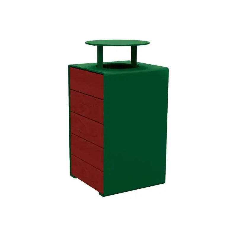 Corbeille KUB acier et bois