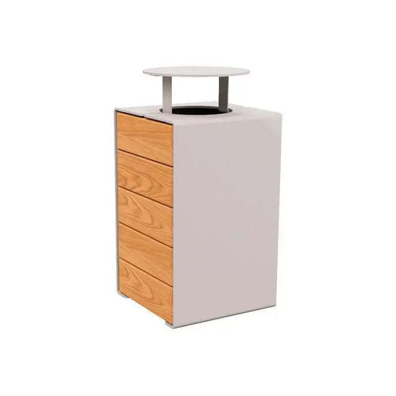 Corbeille KUB acier et bois