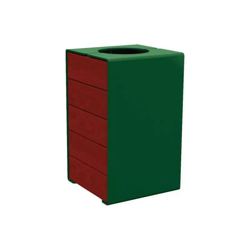Corbeille KUB acier et bois