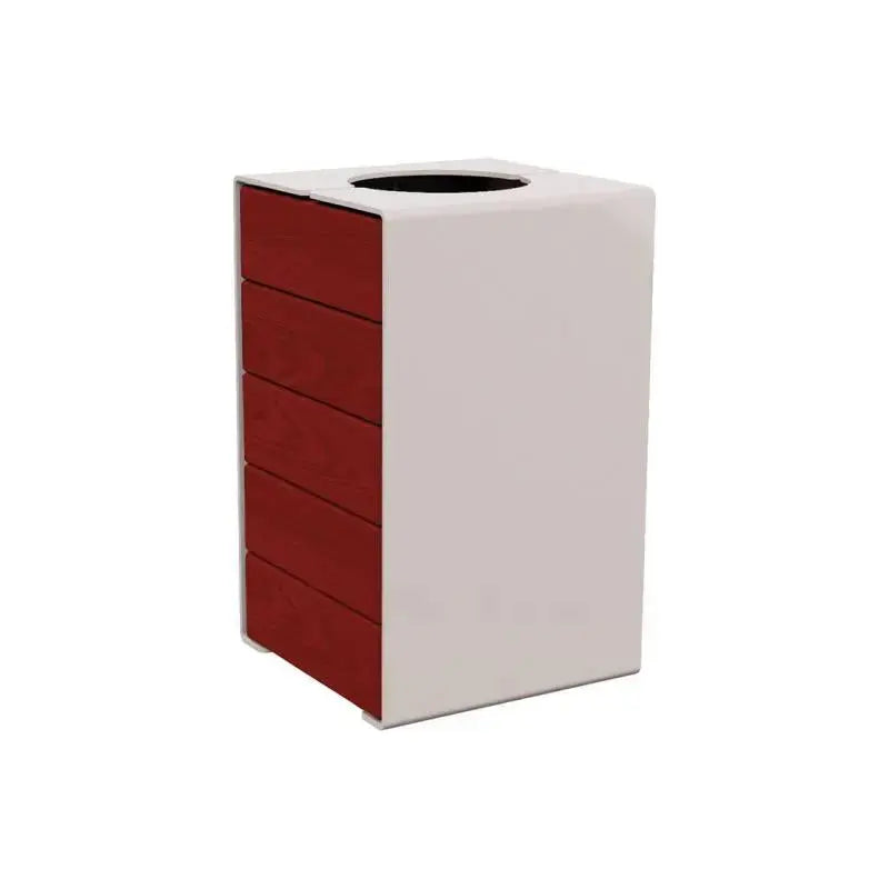 Corbeille KUB acier et bois