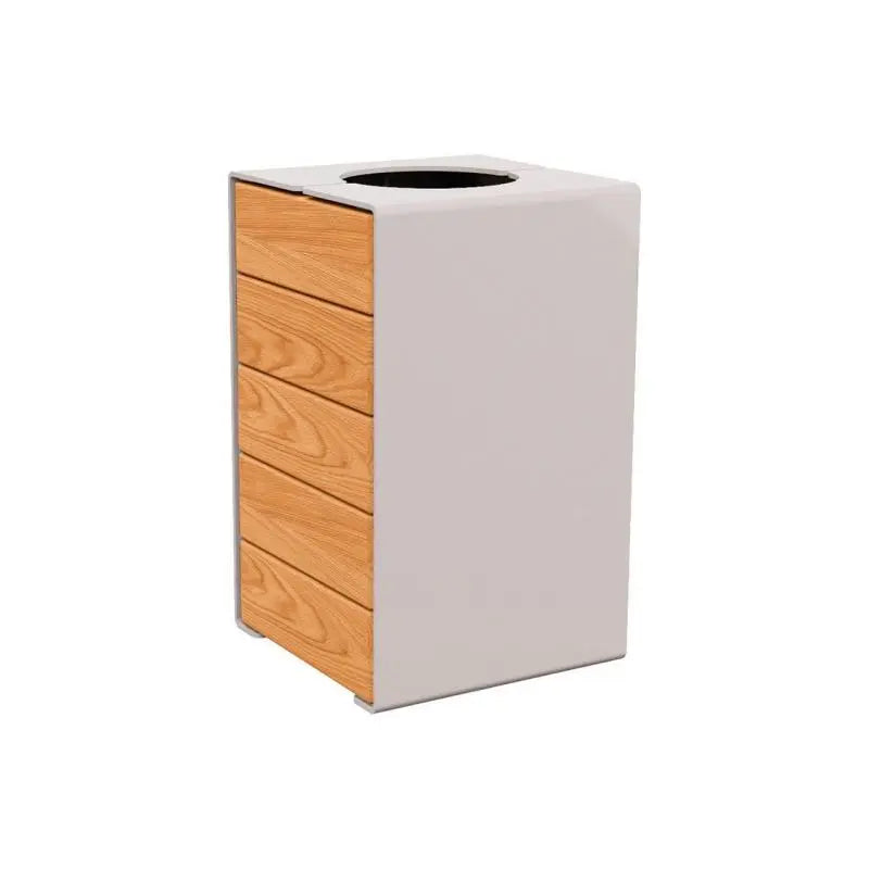 Corbeille KUB acier et bois