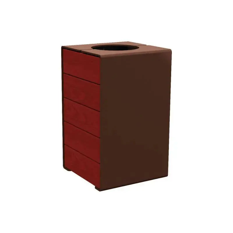 Corbeille KUB acier et bois